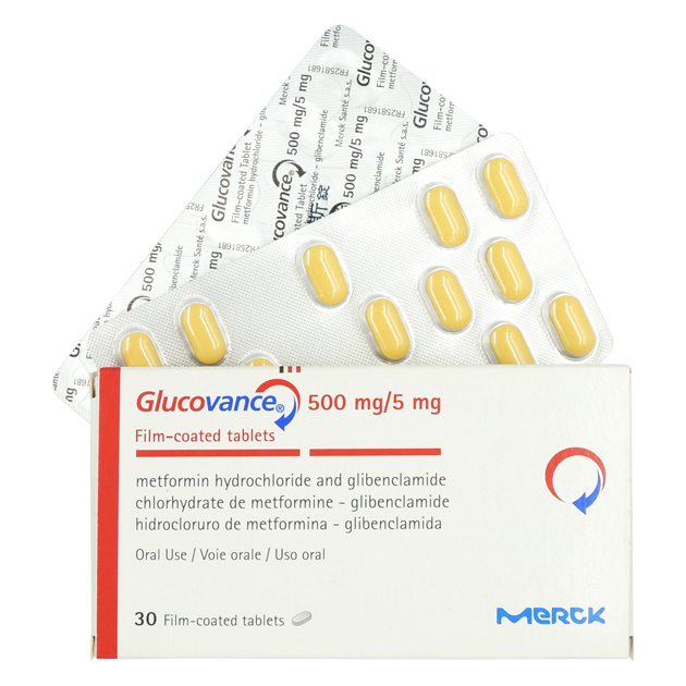 <span>Glucovance tablets 500 mg/5 mg</span>庫魯泛斯錠 500毫克/5毫克